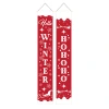 2025 New Christmas couplets, polyester fabric LED illuminated decorative flags, Christmas door curtains, party supplies flags Application Scenario